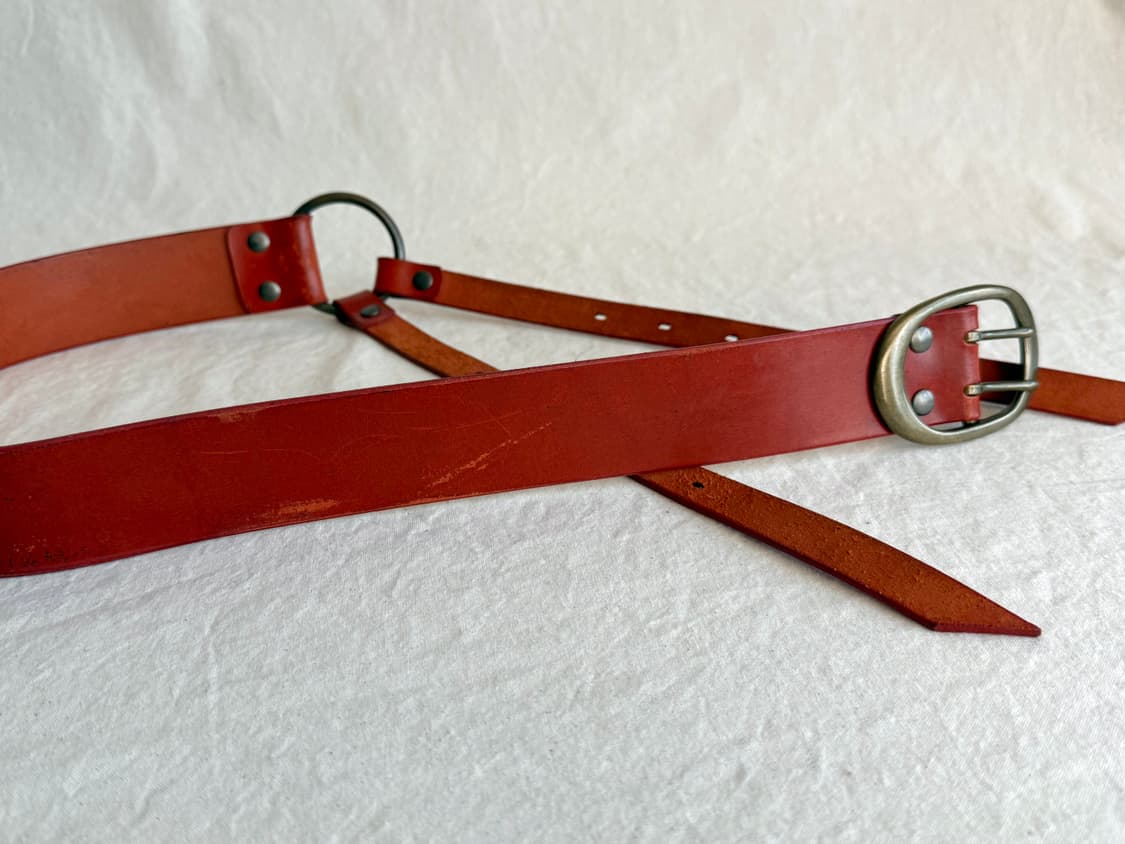 TRANS CONTINENTS 리얼 레더 벨트 상품이미지7