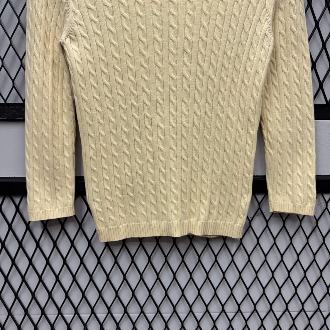 폴로 랄프로렌 케이블 니트 성조기 자수 로고 포인트 아이보리 상품이미지4