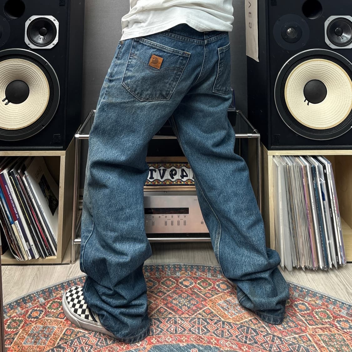 칼하트 #14806 가죽탭 데님팬츠 상품이미지1