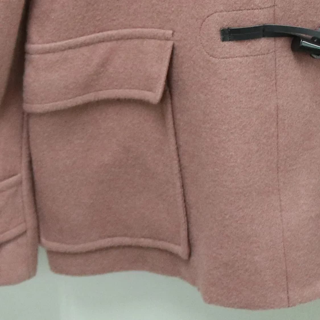 지유 딸기우유 핑크 숏 울 혼방 떡볶이 코트 63647 상품이미지4