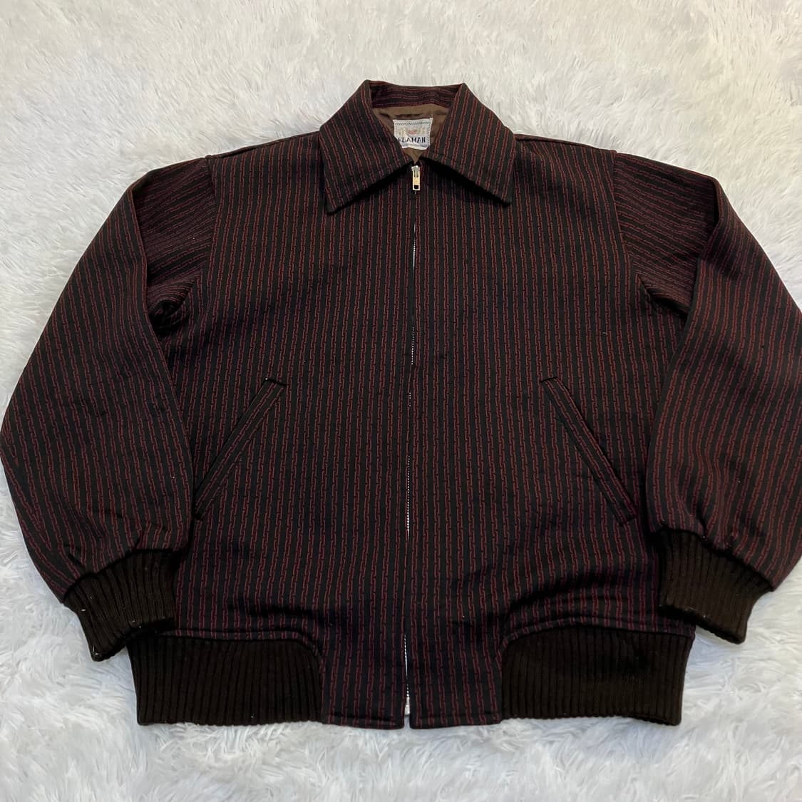 빈티지 블랙 체인 패턴 블루종 807 y2k 스트릿 갸루 펑키 일본빈티지 상품이미지3