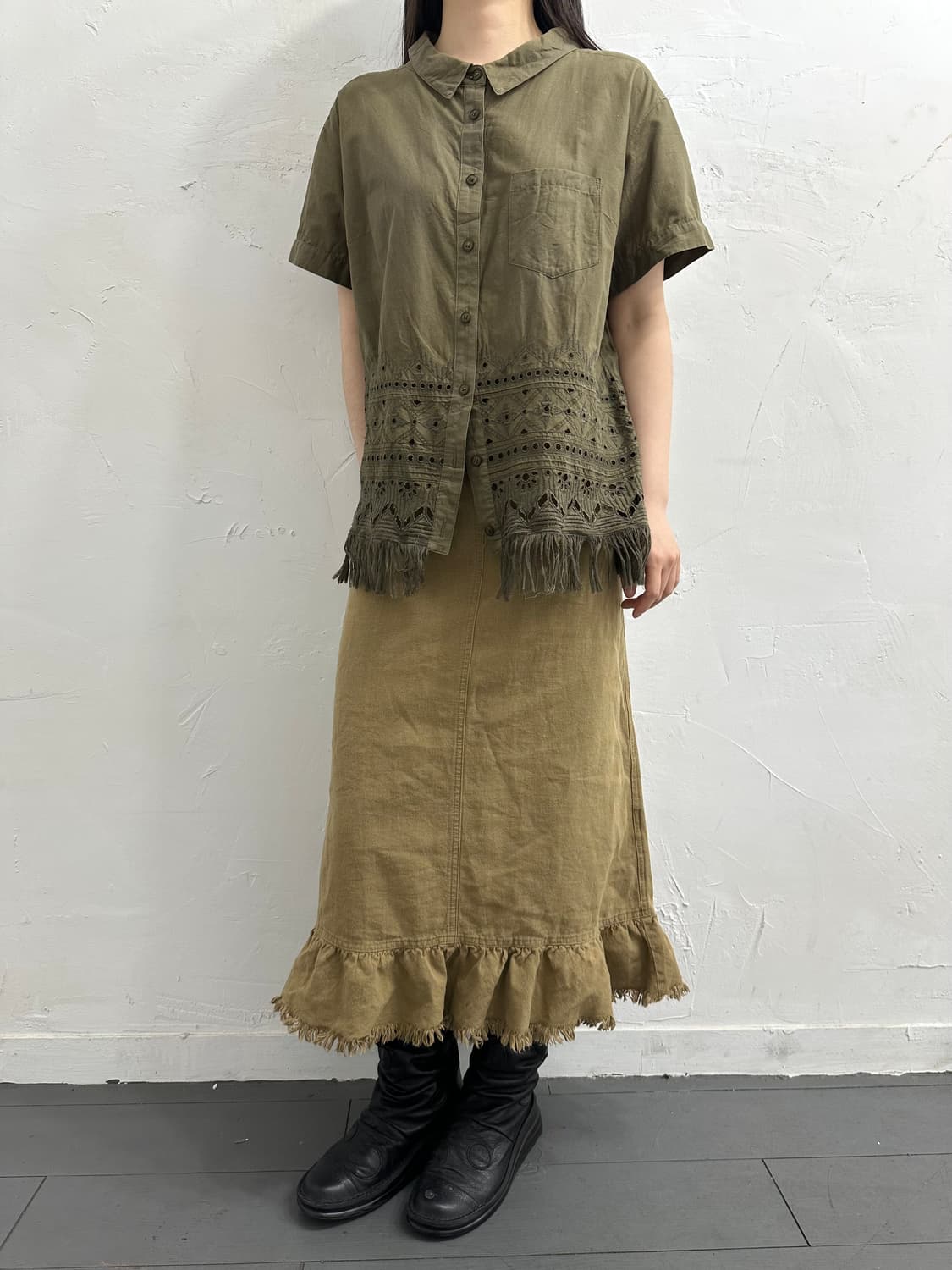 max&co beige skirt 상품이미지3