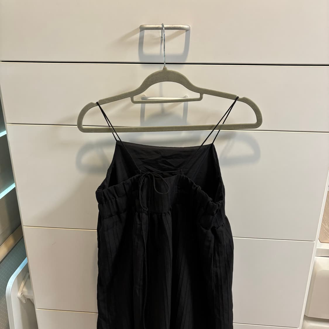 일본구매 끈 조절 레이어드 블랙 롱 원피스 상품이미지6