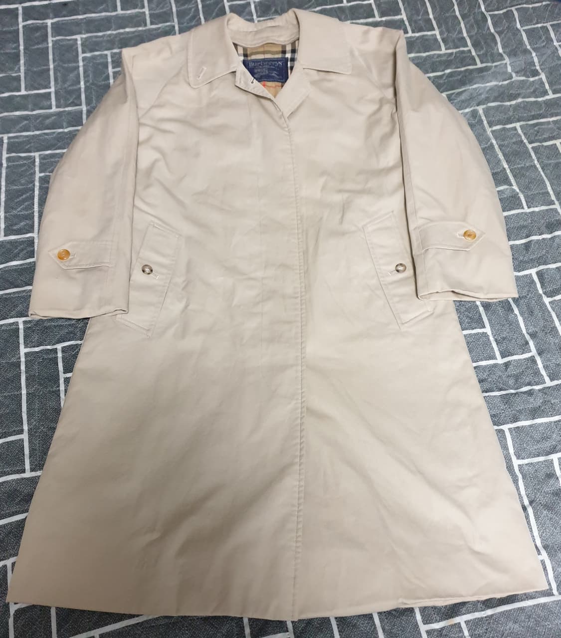 버버리 made in England 슬림핏 싱글 트렌치코트 베이지 (M) 상품이미지1