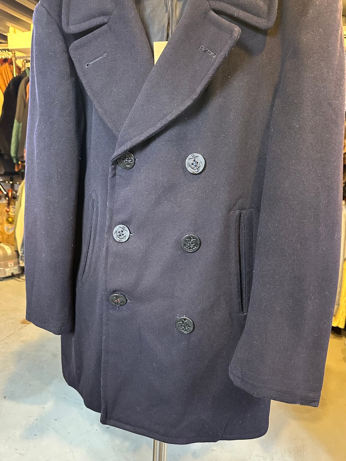 60s Usn 오리지널 헤비 울 8버튼 피코트 상품이미지4