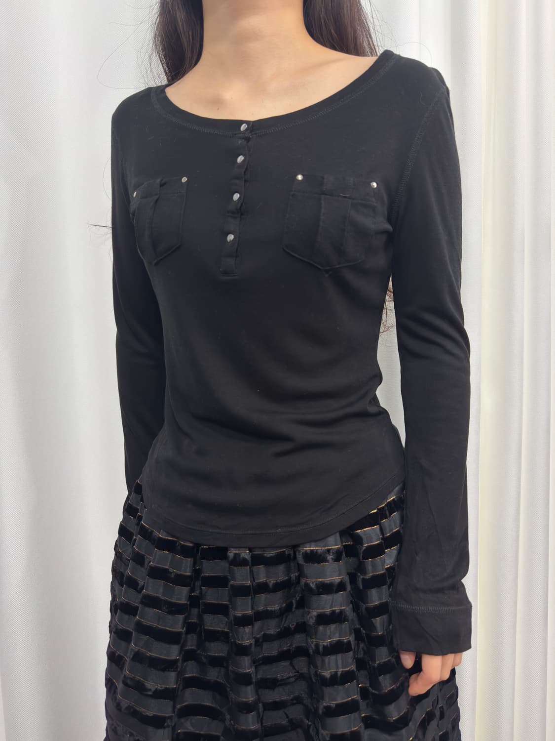 comme ca du mode pocket slim top 상품이미지2