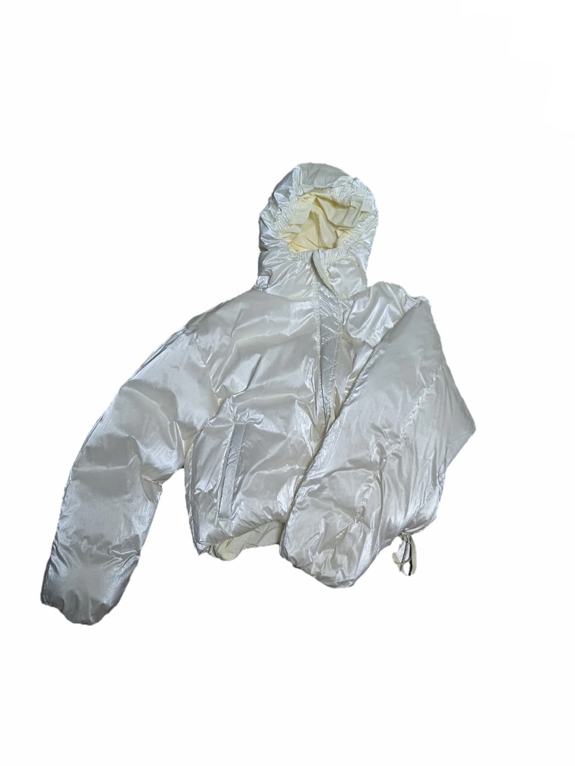 파르티멘토우먼 리버시블 셔링 후디드 푸퍼 자켓_아이보리
 상품이미지6