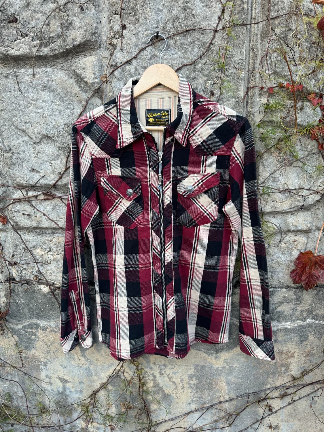 디키즈 콘쵸버튼 빈티지 웨스턴 투포켓 플란넬 체크 셔츠 L 상품이미지1