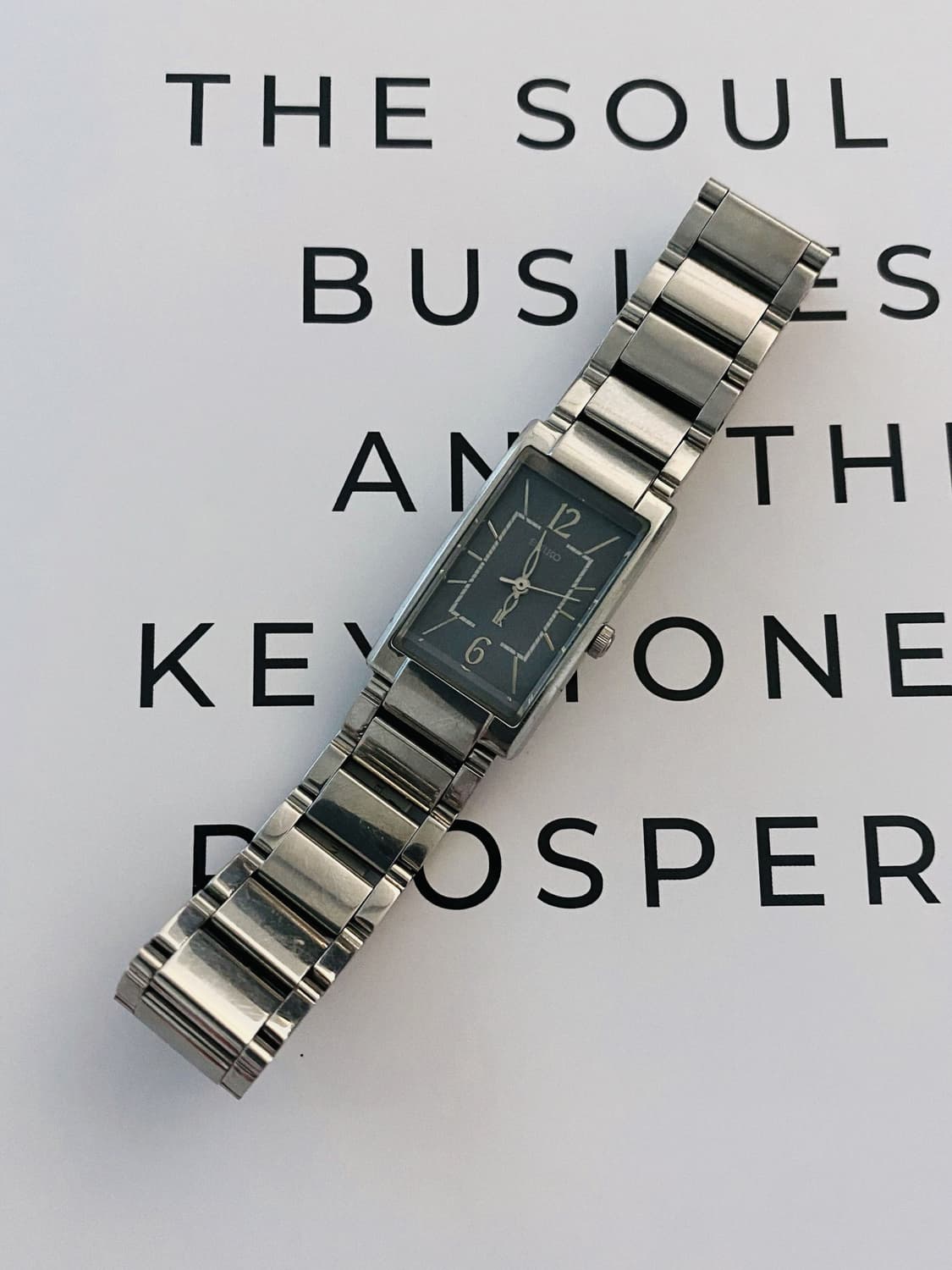 Seiko 세이코 실버 스퀘어 쿼츠 상품이미지1