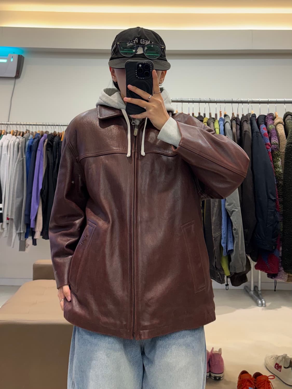 90s 입생로랑 레더 자켓 상품이미지8