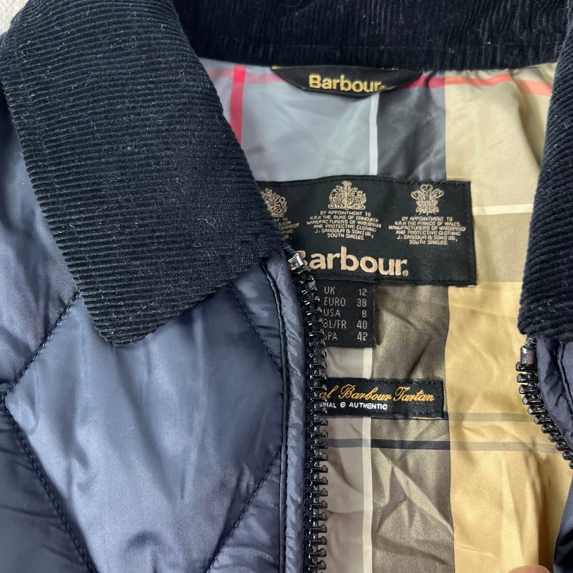 100 바버 인터네셔널 코듀로이 퀄팅 자켓 상품이미지3