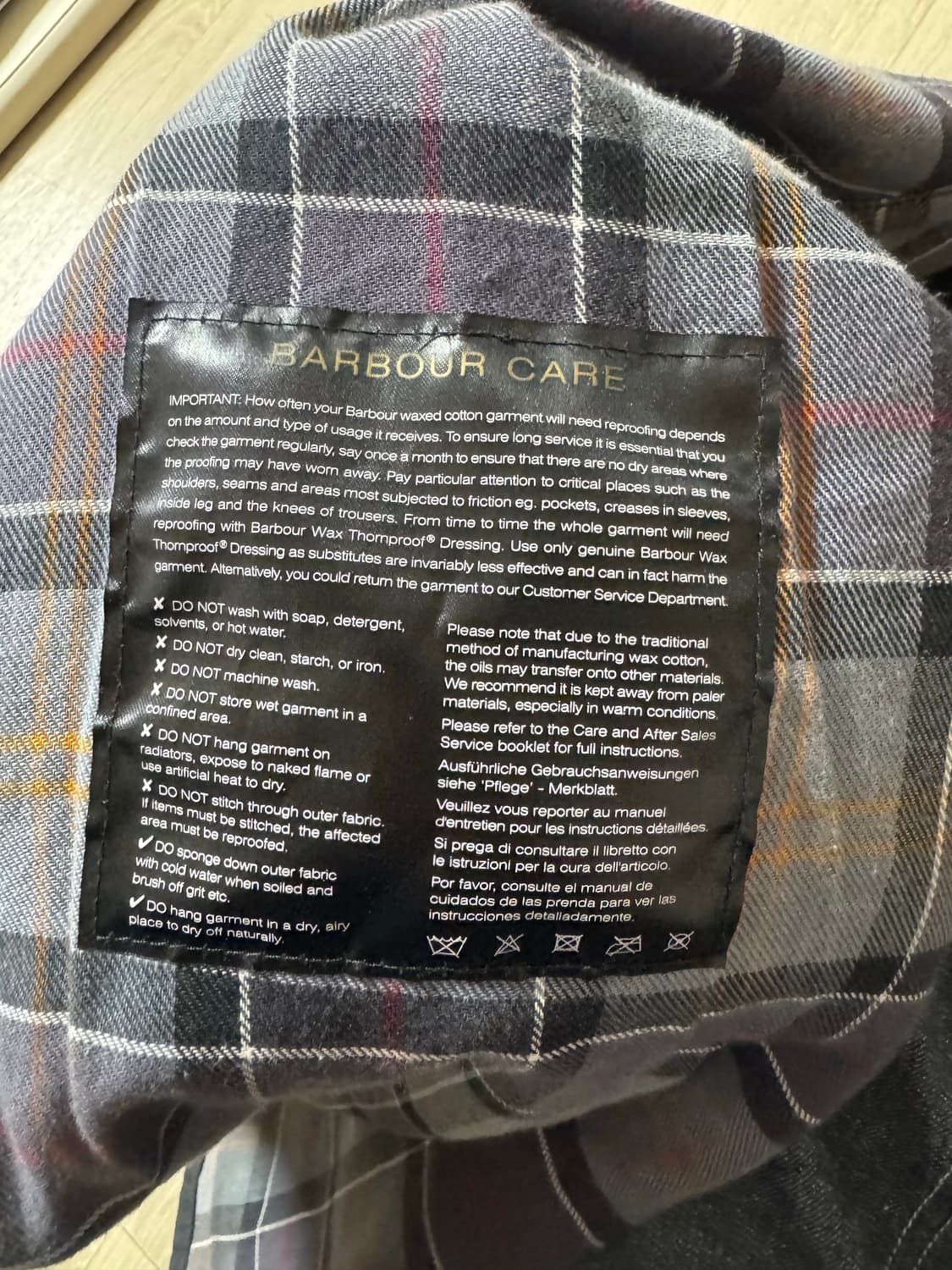 40 바버 뷰포트 왁스 블랙 왁스 자켓 상품이미지4