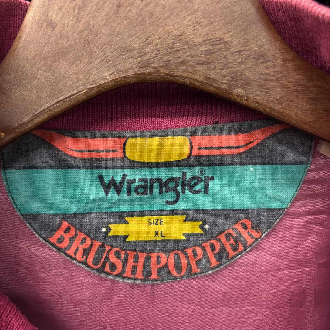 90s 랭글러 클래식 브러쉬팝퍼 네온핑크 스트라이프 블루종 자켓 N376 상품이미지9