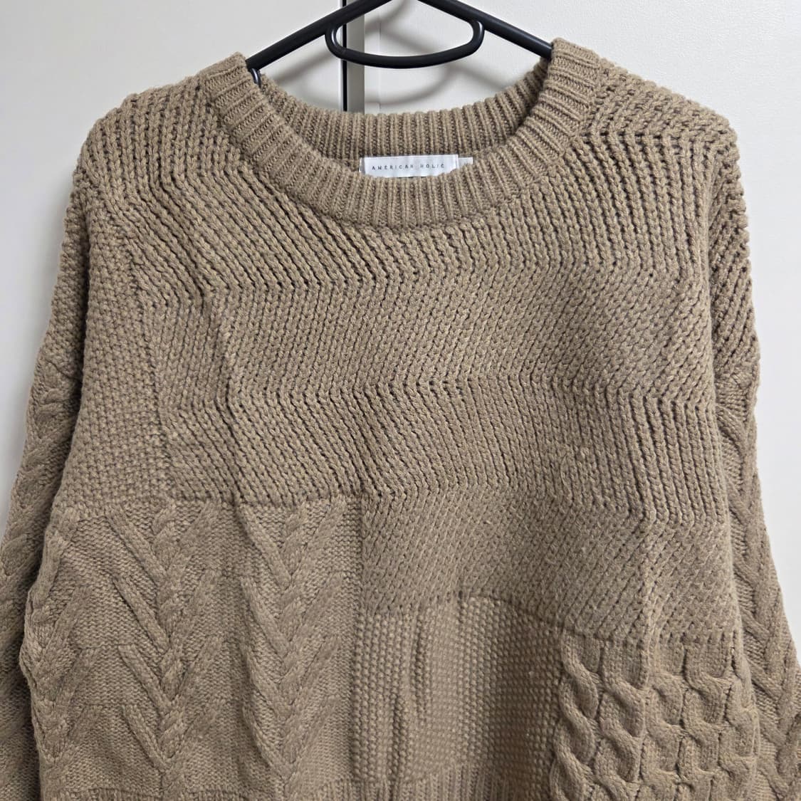 American Holic 케이블 울 니트 M-슬림L(95-100) 상품이미지2