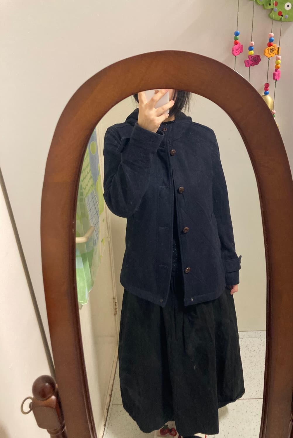 메론빵단추 남색코트 상품이미지6