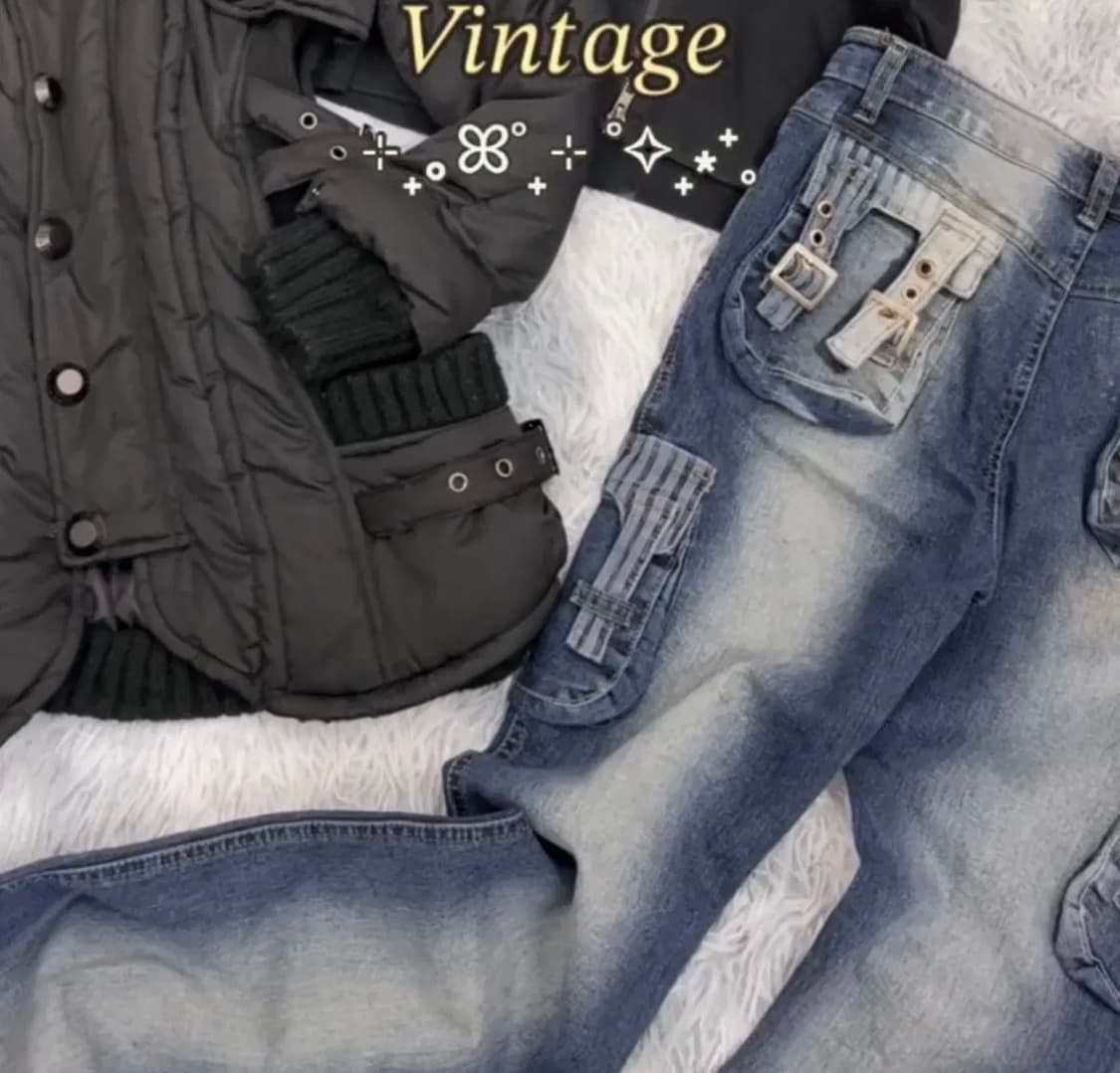 합정빈티지 부츠컷 워싱 데님 청바지 포켓 디테일 상품이미지1