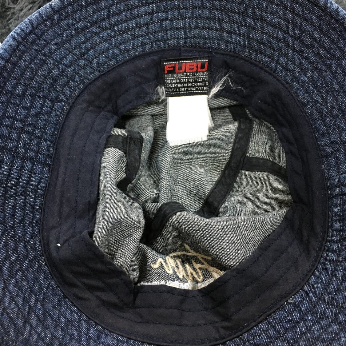 투티/A0 FUBU 벙거지 데님 버킷햇 빈티지 워싱 자수 로고 상품이미지4