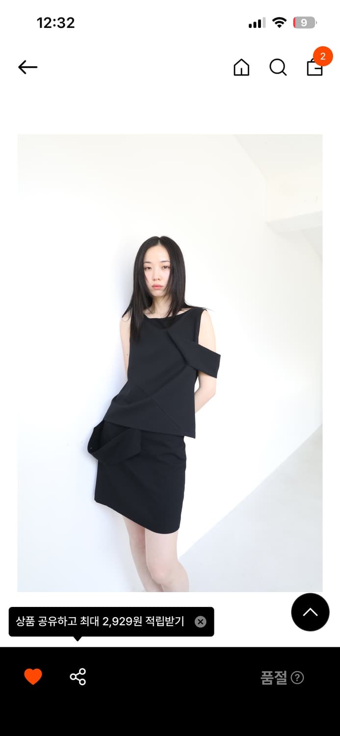 바하윤 언발 리본 슬리브리스 블랙(새상품,택O) 상품이미지4