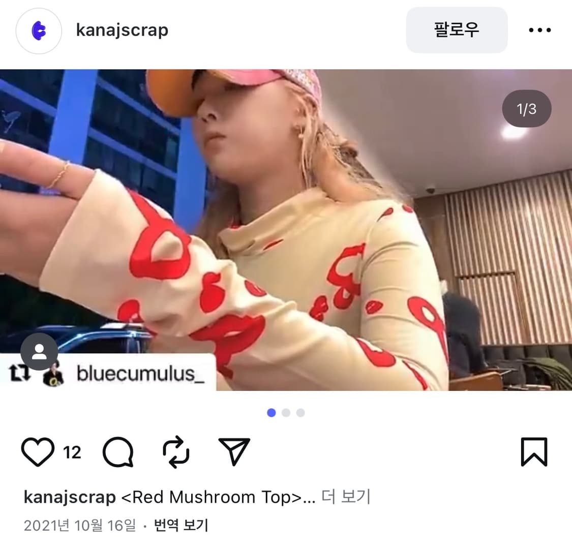 카나제이 레드 머시룸 탑 구해요 ㅠ ㅠ ㅠ ㅠ 상품이미지2