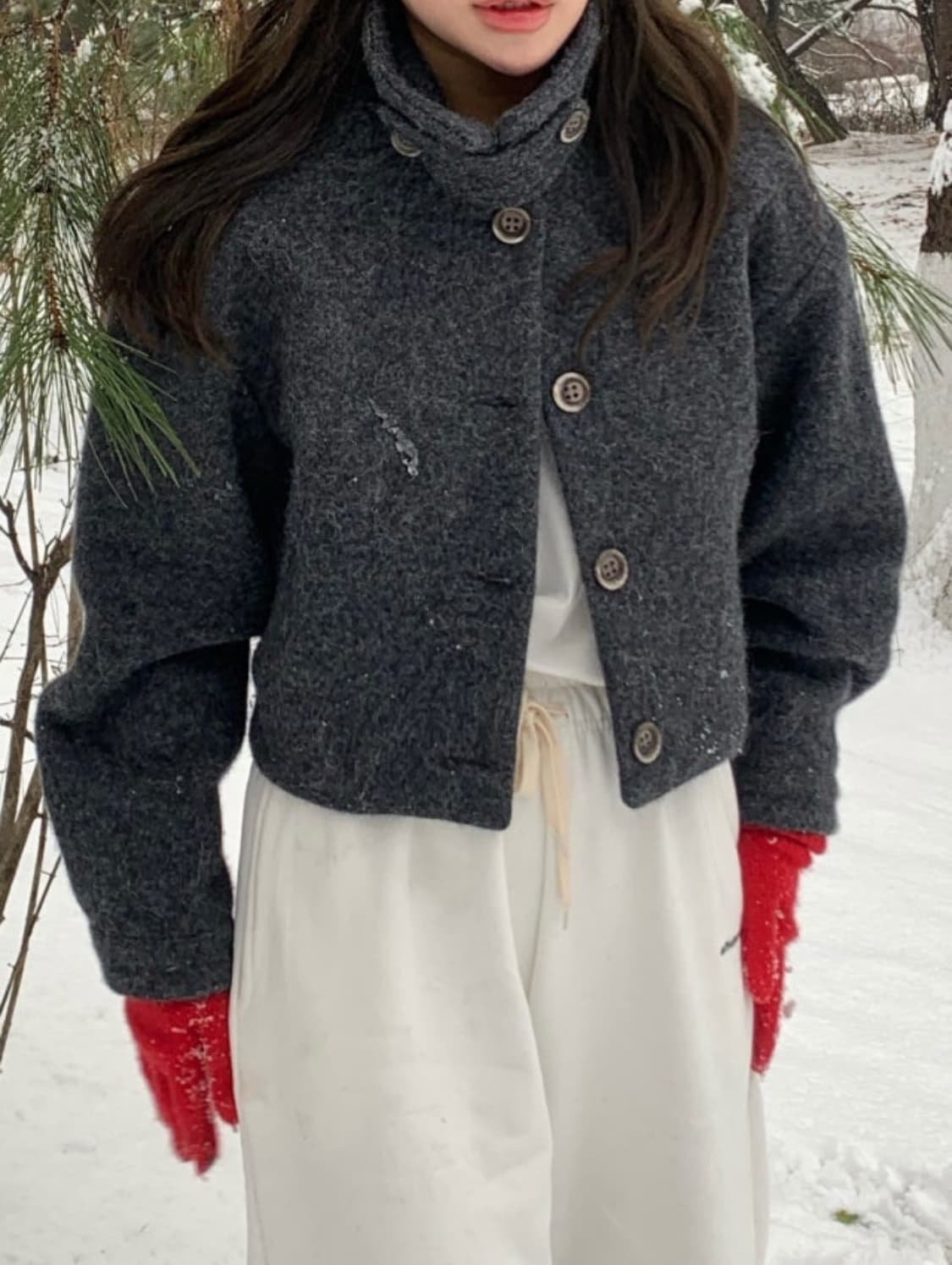 위드아웃썸머 타르트코트 챠콜 상품이미지2