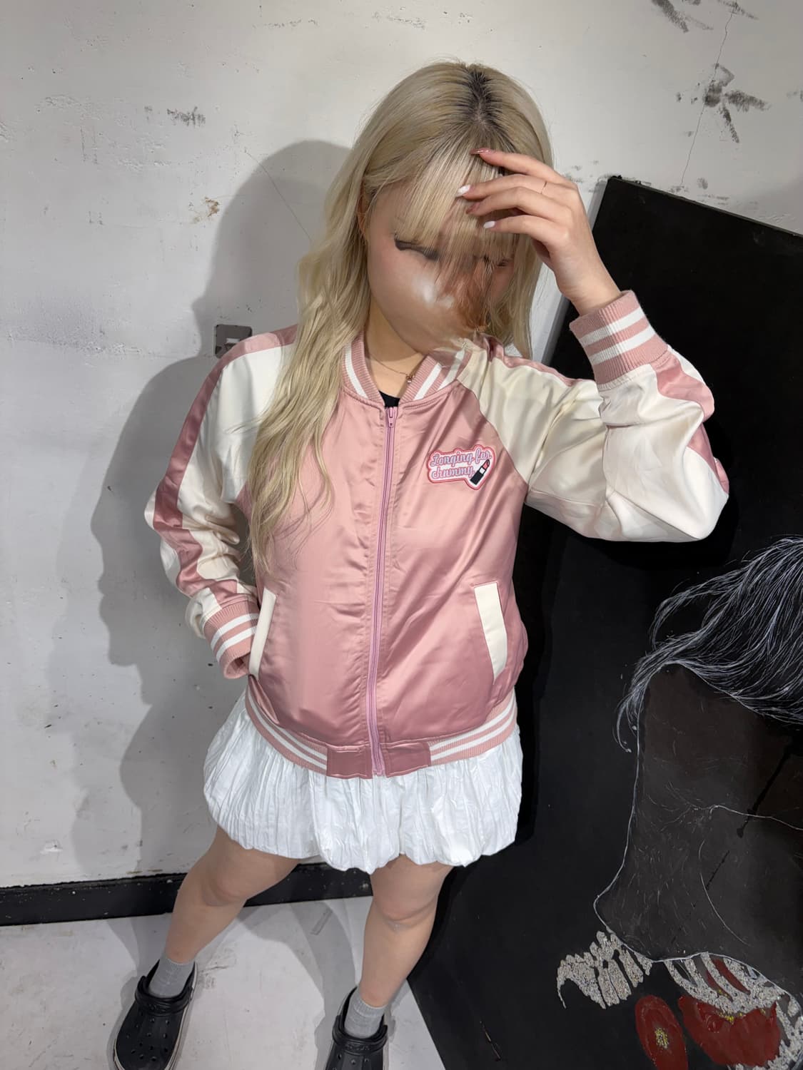 Jpn 일본 빈티지 립스틱 딸기우유 핑크 스카잔  상품이미지1