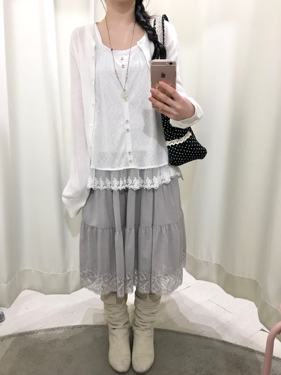 ⭐️단 3일만 할인⭐️mellow skirt (purple grey) 상품이미지10
