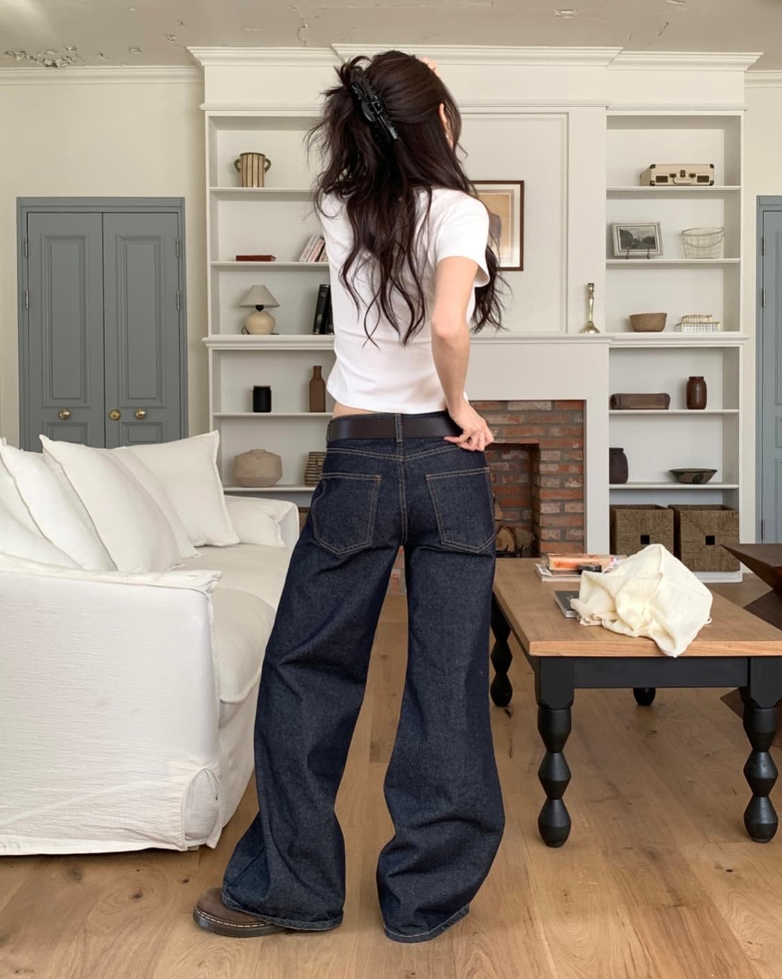 릿킴 NONFADE FLARE RAW JEANS 새상품 상품이미지5