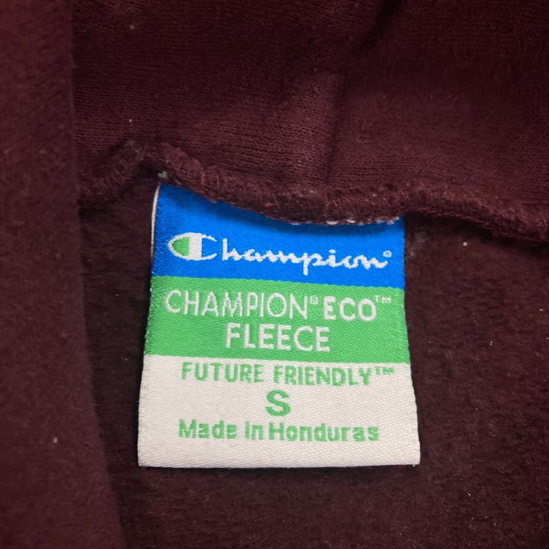 챔피온 버건디 컬러 하버드 스펠아웃 후드티 상품이미지4