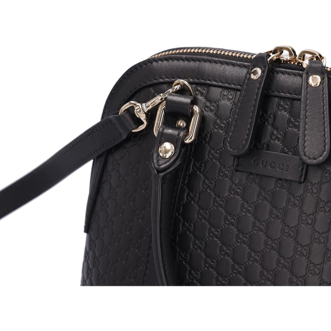 구찌 449654 마이크로 시마 미니 돔 토트백 레더 블랙  상품이미지3