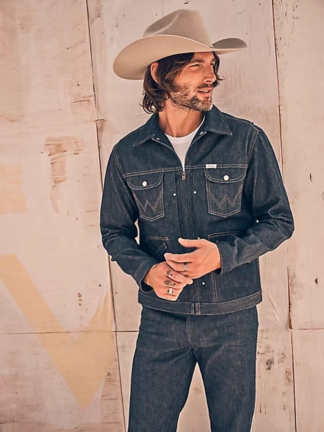 랭글러 콘 데님 화이트오크 셀비지 자켓 L 상품이미지1