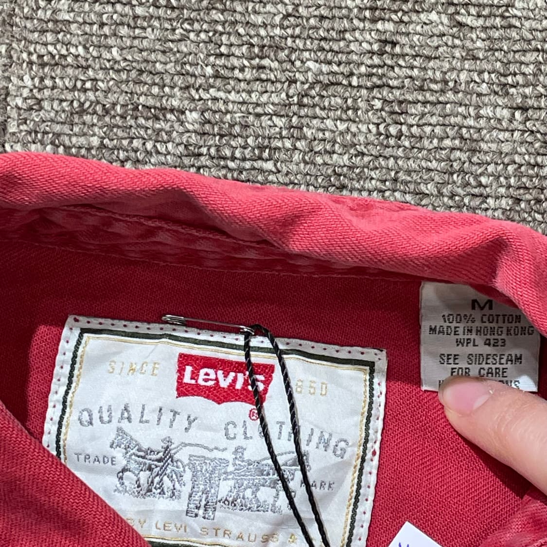 (M) 90s Levi's 리바이스 코튼 워크 셔츠 상품이미지4