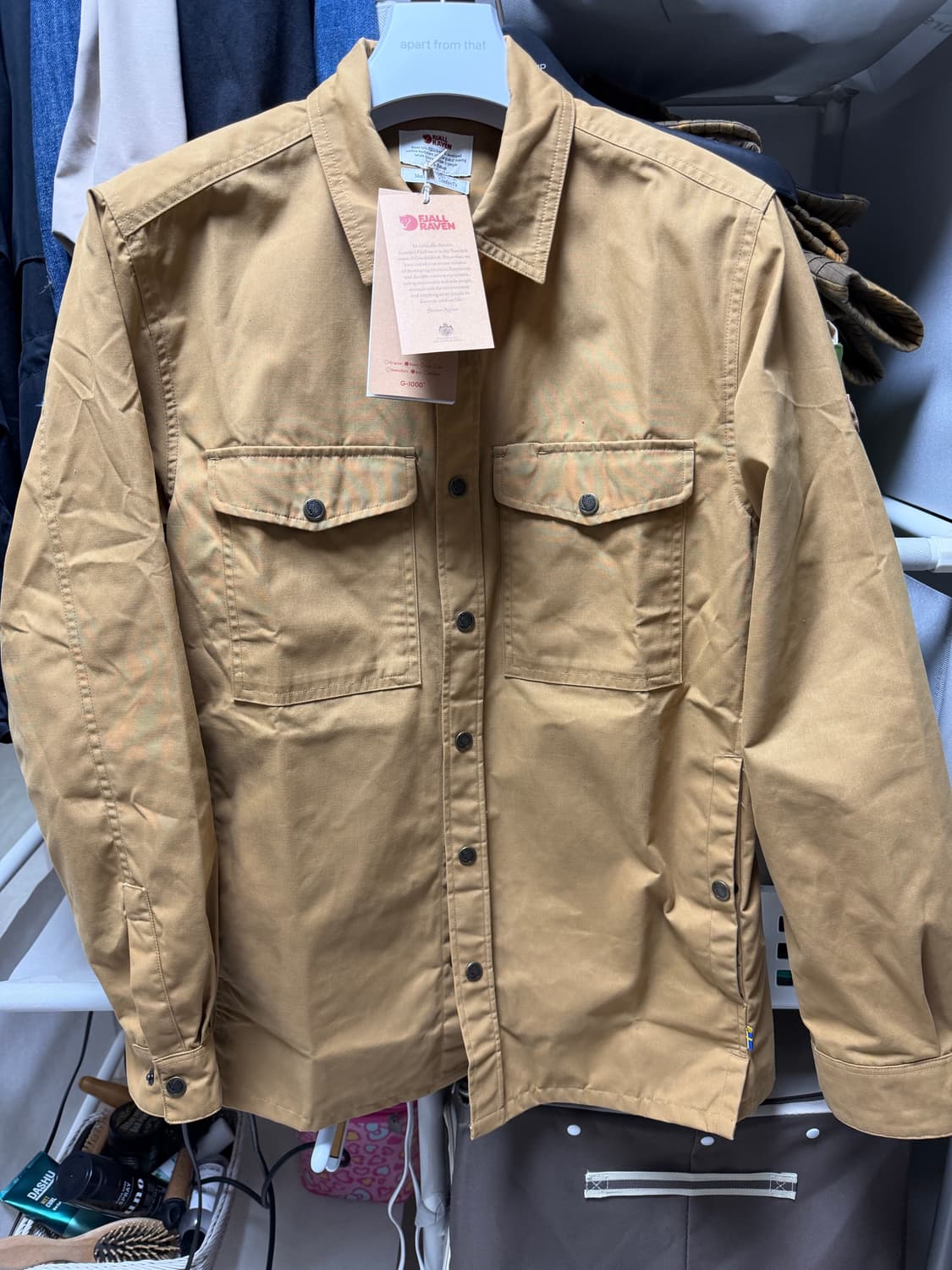 [새상품] 피엘라벤 싱기 오버셔츠 M 코요테탄 색상 상품이미지1