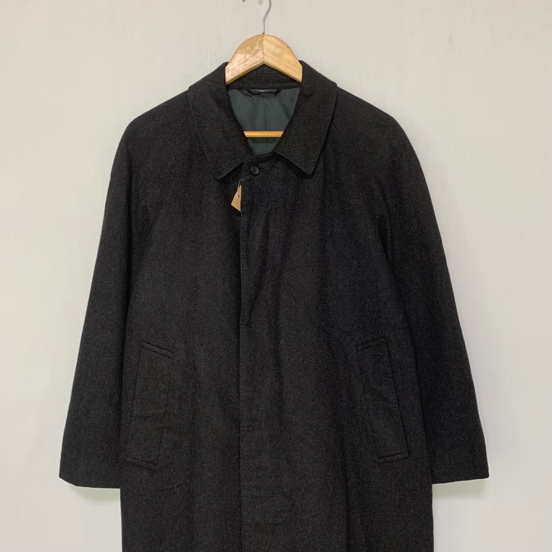 킨록앤더슨 일본 빈티지 캐시미어 100 코트 차콜 S 상품이미지2