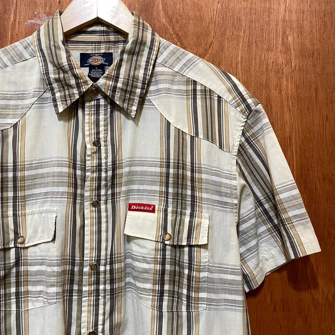 (L) Dickies 디키즈 체크 웨스턴 반팔 셔츠 상품이미지4