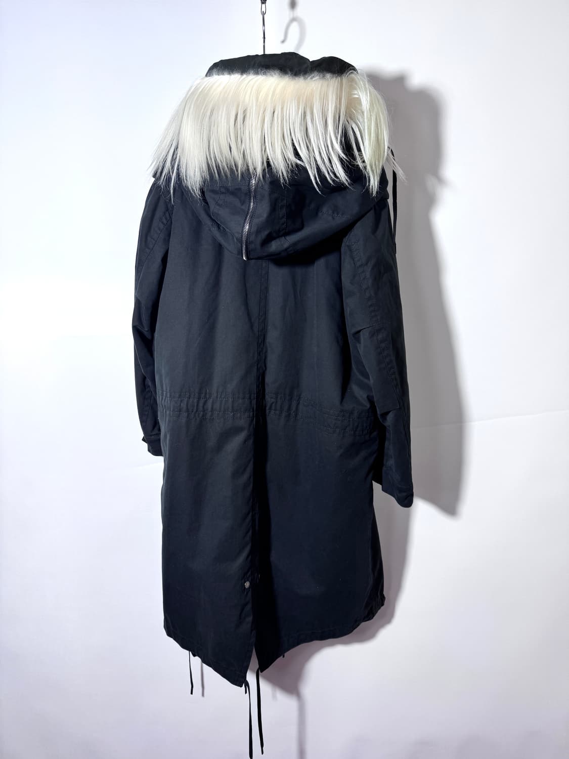 Neil Barret goat fur trim fishtail coat 상품이미지5