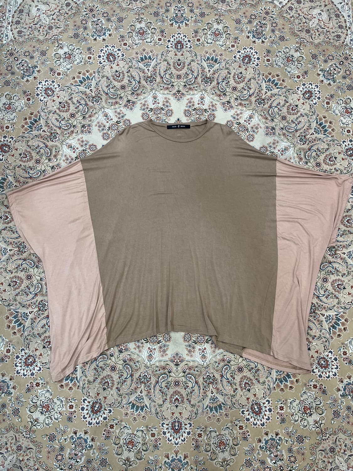 노아이디 블랙 풀오버 드롭숄더 티셔츠 상품이미지2