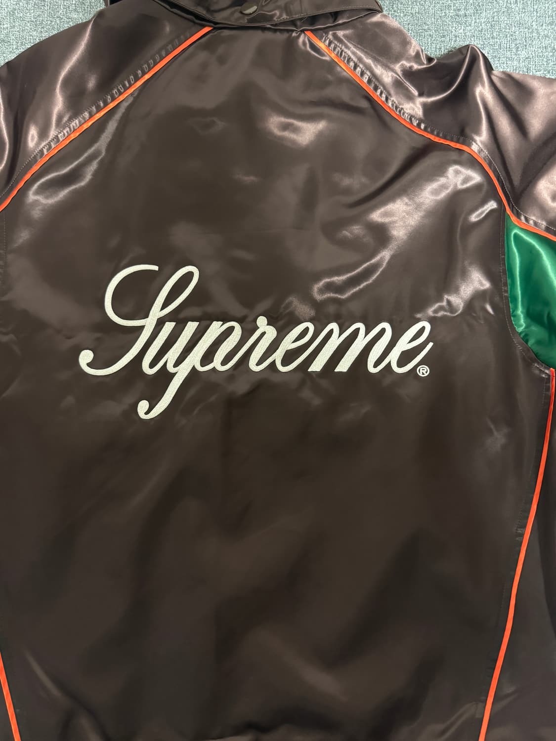 (S)슈프림 사틴 후드 트랙자켓 브라운 상품이미지2