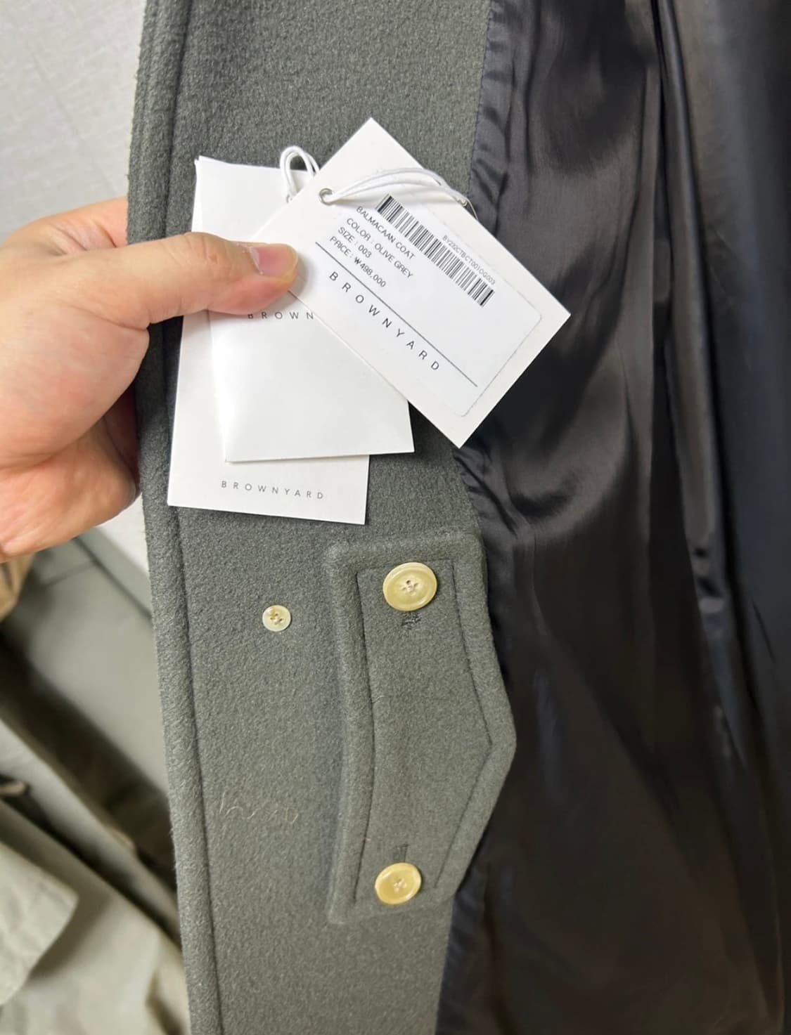 (3) 23fw 브라운야드 발마칸 올리브 그레이  상품이미지4
