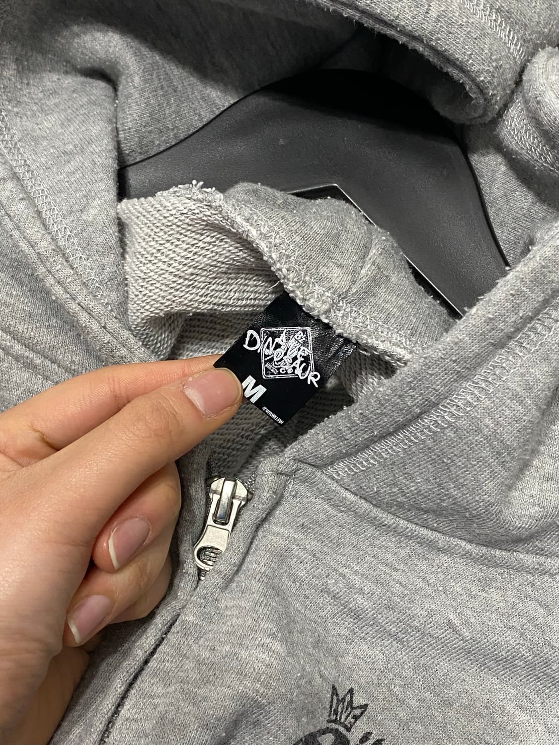 Live dinosaur 백로고 프린팅 디테일 투웨이 후드집업 상품이미지8