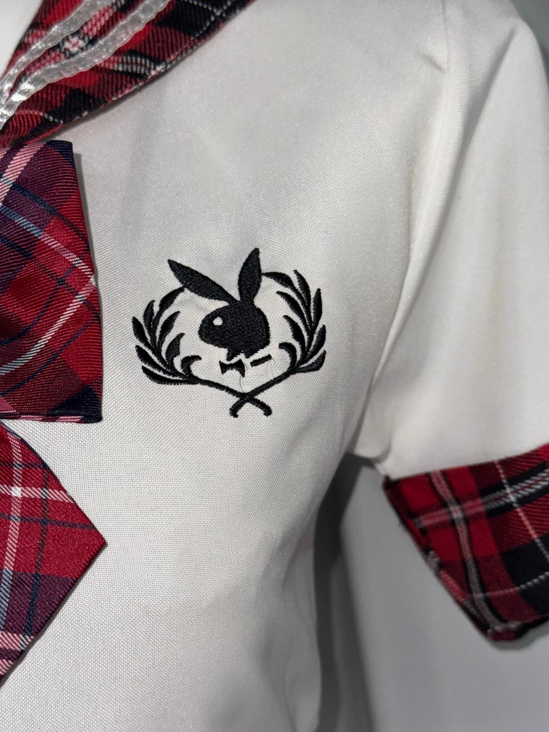 플레이보이 캐캐체아무깔 유일매물 레드체크 펑크프레피 코디세트 상품이미지8