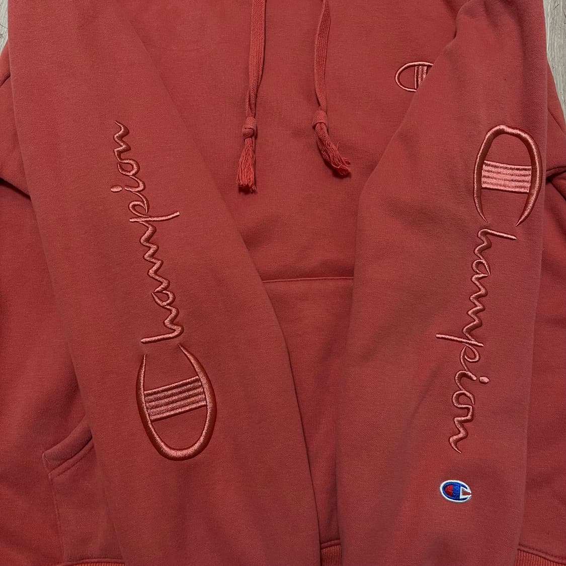 챔피온 어센틱 사이드 로고 기모 후드티 XL(105) 상품이미지4