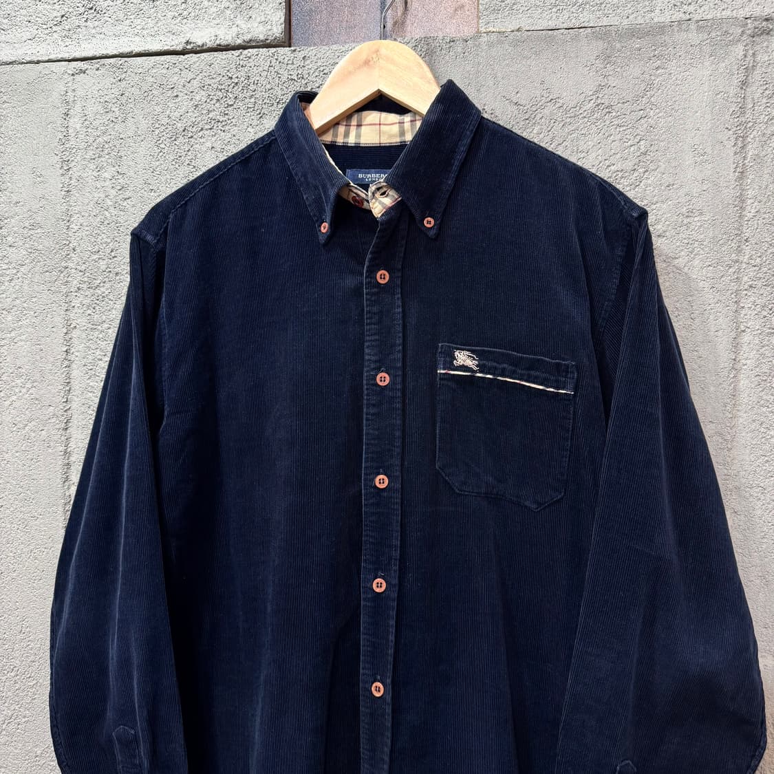 버버리 런던 네이비 코듀로이 셔츠 (M)   상품이미지2