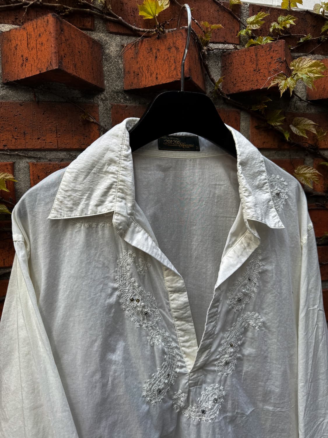 Vintage Embroidery Pullover Shirt  상품이미지6