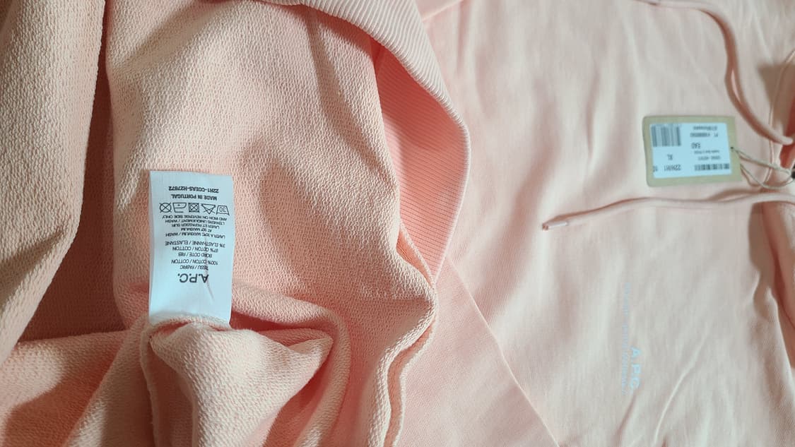 A.P.C. 핑크 후드티 XL 새상품 상품이미지4
