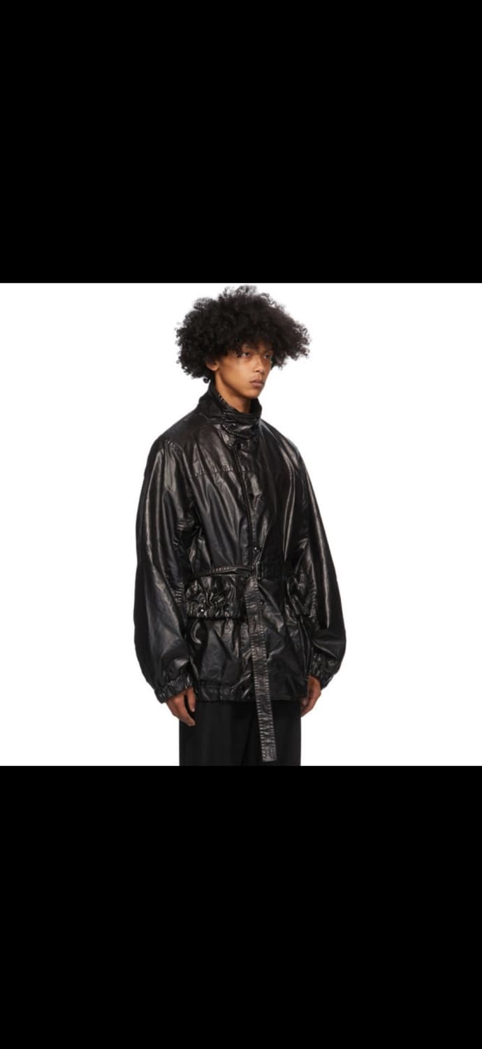 Dries Van Noten 블랙 샤이니 파일럿 자켓 상품이미지1