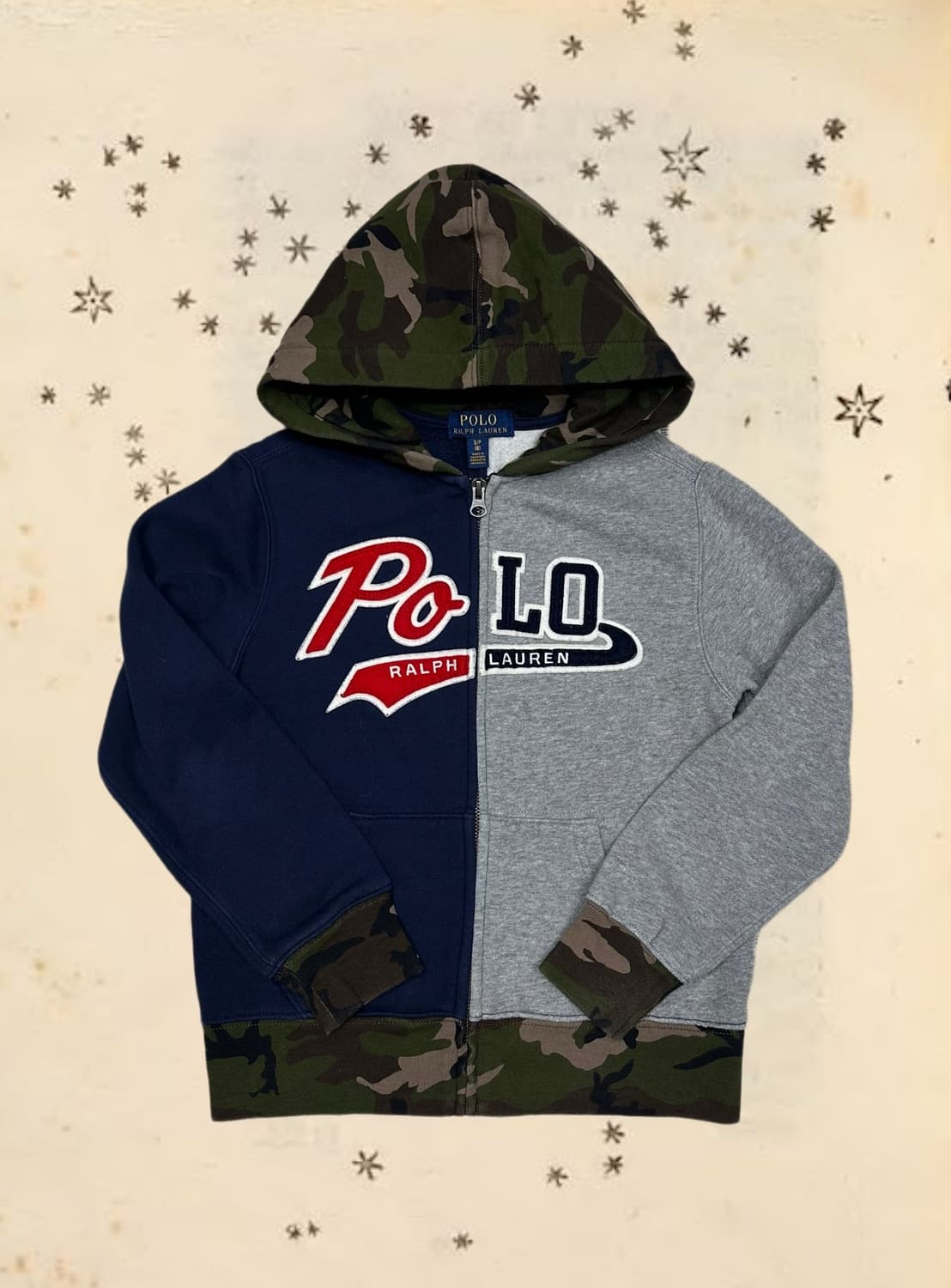 Polo 폴로 키즈 배색 카고 후드집업 상품이미지1