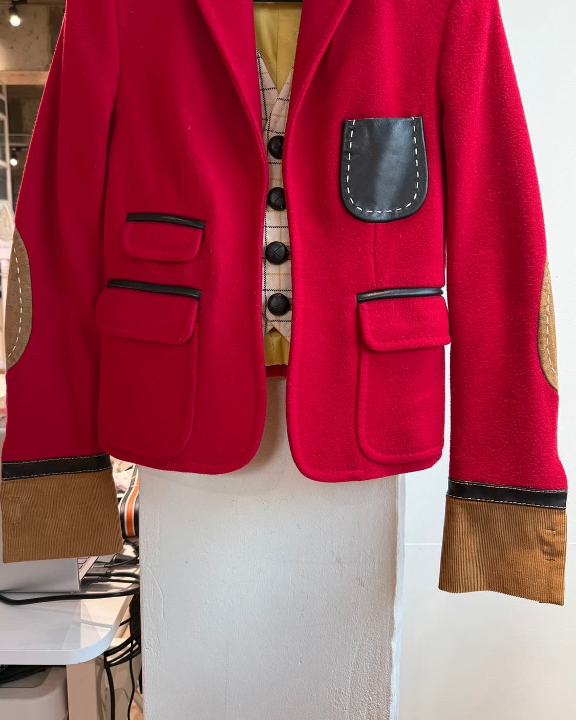 디스퀘어드2 컬렉션 레드 레이어 울 블레이저 자켓  상품이미지6