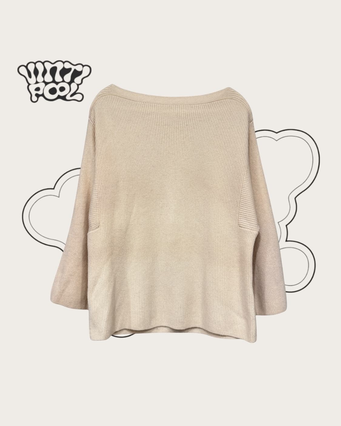 유니클로 르메르 울캐시미어 보트넥 니트 S 아이보리 상품이미지1