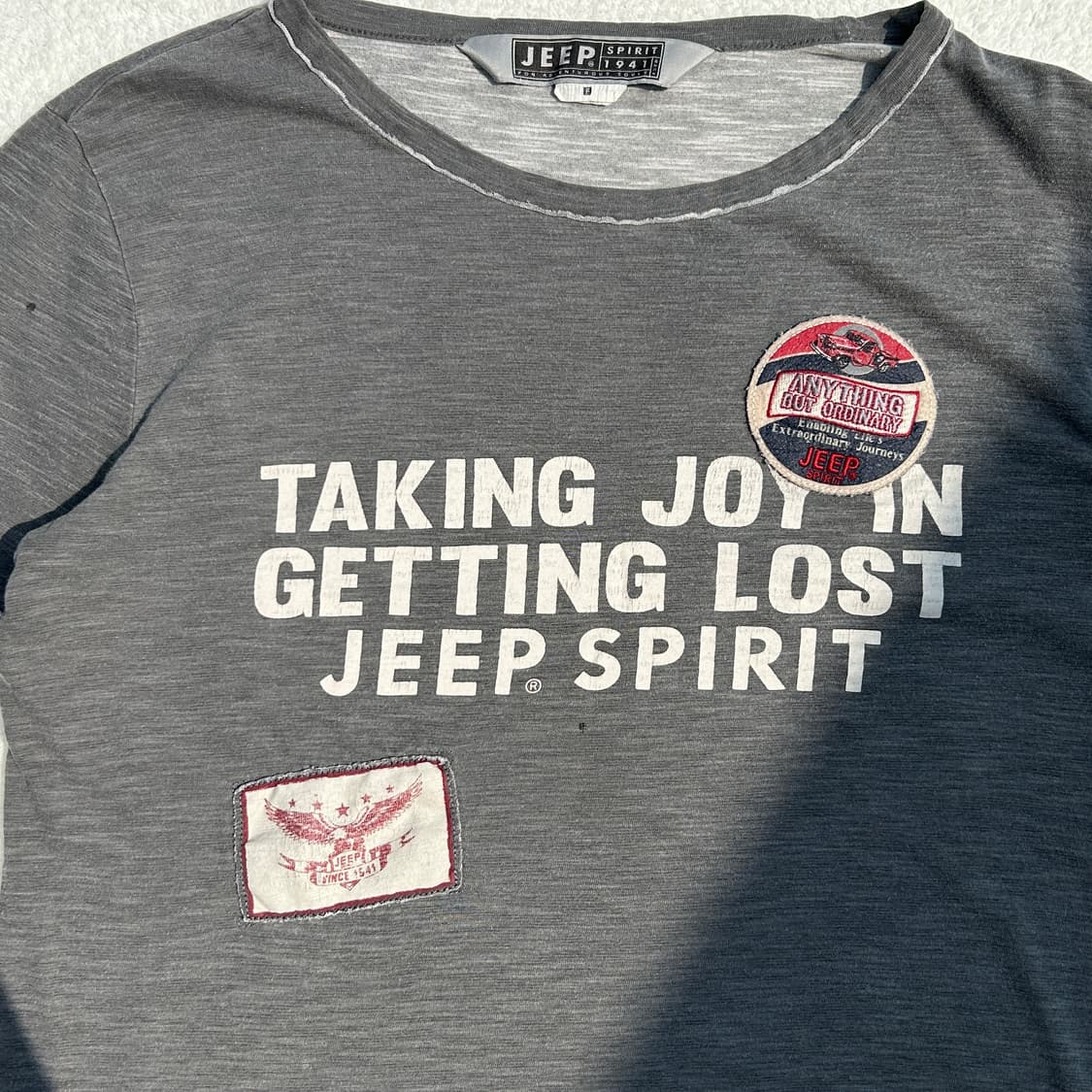 Jeep 빈티지 다크그레이 패치로고 반팔티셔츠 상품이미지6