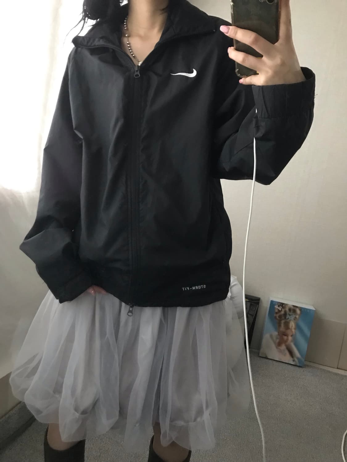 나이키 블랙 투웨이 바람막이 상품이미지1